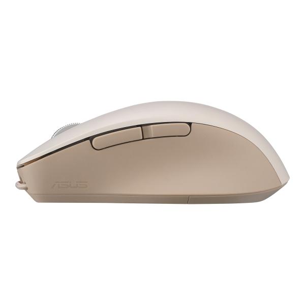 ASUS SmartO Mouse MD200 Silent Plus/ Kancelárska/ Optická/ Pre pravákov/ 4 200 DPI/ USB+BT/ Béžová 