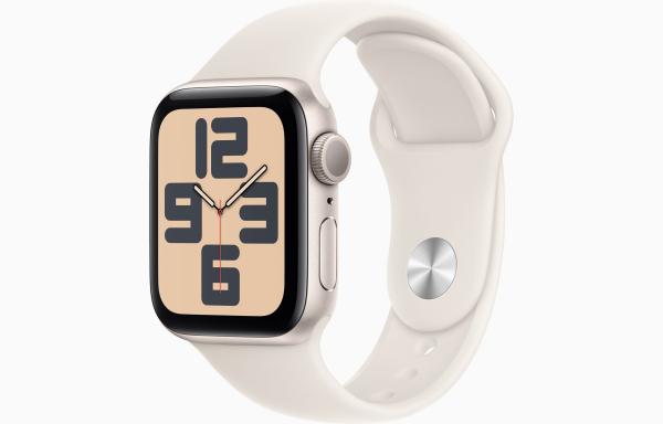 Apple Watch SE GPS 44mm Starlight Aluminium Case with Starlight Sport Band - S/M