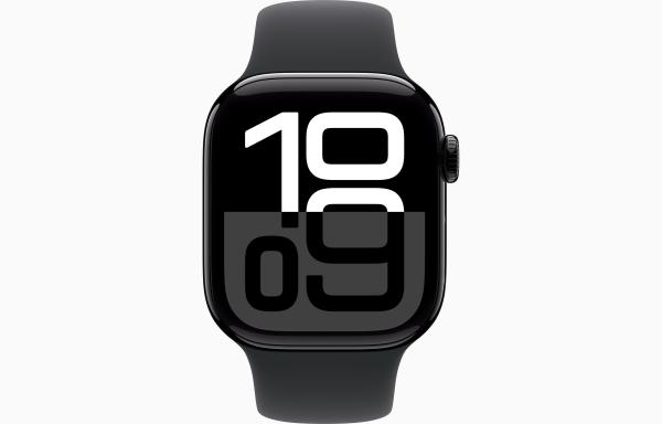 Apple Watch S10 Cell/ 42mm/ Jet Black/ Šport Band/ Black/ -M/ L 