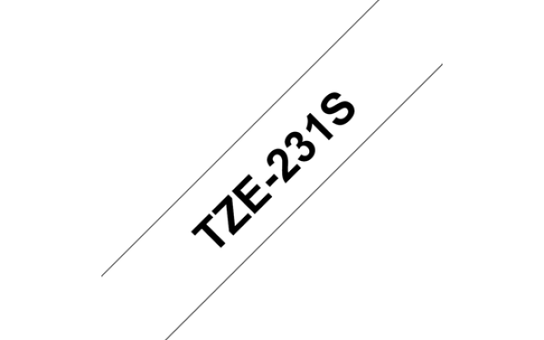 TZE-231S, čierna / biela, 12mm