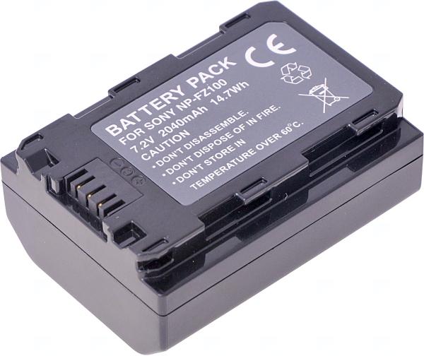 Baterie T6 power Sony NP-FZ100, 2040mAh, 14, 7Wh, černá