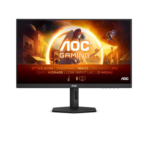 AOC Gaming/ Q27G4X/ 27"/ IPS/ QHD/ 180Hz/ 0, 5ms/ Black/ 3R