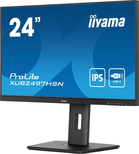 iiyama ProLite/ XUB2497HSN-B2/ 23, 8"/ IPS/ FHD/ 100Hz/ 1ms/ Black/ 3R 