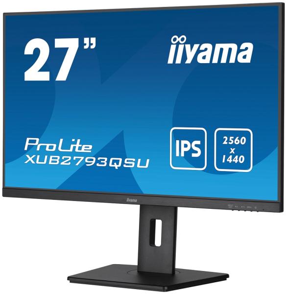 iiyama ProLite/ XUB2793QSU-B7/ 27"/ IPS/ QHD/ 100Hz/ 1ms/ Black/ 3R 