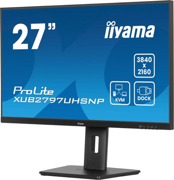 27" iiyama XUB2797UHSNP-B1: IPS, 4K, KVM, USB-C 