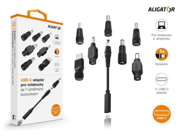 Aligator univerz USB-C adaptér pre ntb 7 konektorov 