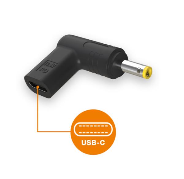 Aligator USB-C napájacia redukcia 4, 0 x 1, 7 mm pre notebooky HP/ Lenovo 