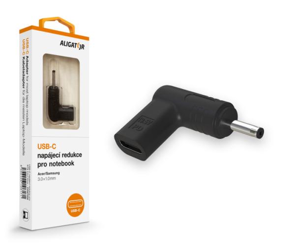 Aligator USB-C napájacia redukcia 3, 0 x 1, 0 mm pre notebooky Acer/ Samsung