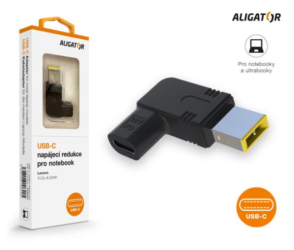 Aligator USB-C napájacia redukcia 11 x 4, 5 mm pre notebooky Lenovo