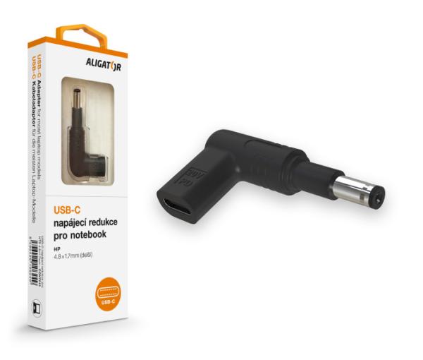 Aligator USB-C napájacia redukcia 4, 8 x 1, 7 mm (predĺžená) pre notebooky Asus/ Compaq/ HP