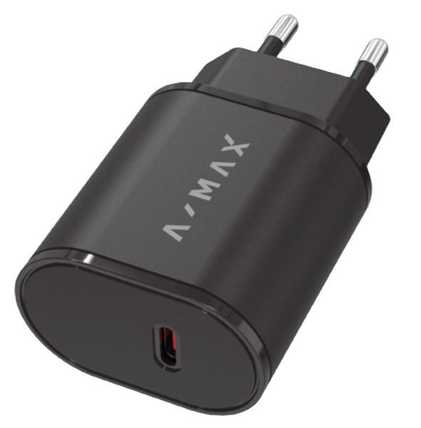 Aligator sieťová nabíjačka A-MAX PD 20W USB-C čierna 