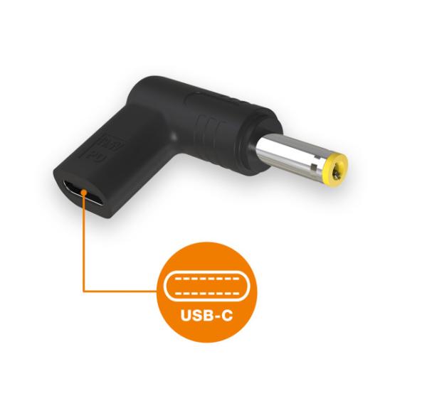 Aligator USB-C napájacia redukcia 4.8*1.7mm pre notebooky Asus/ Compaq/ HP 