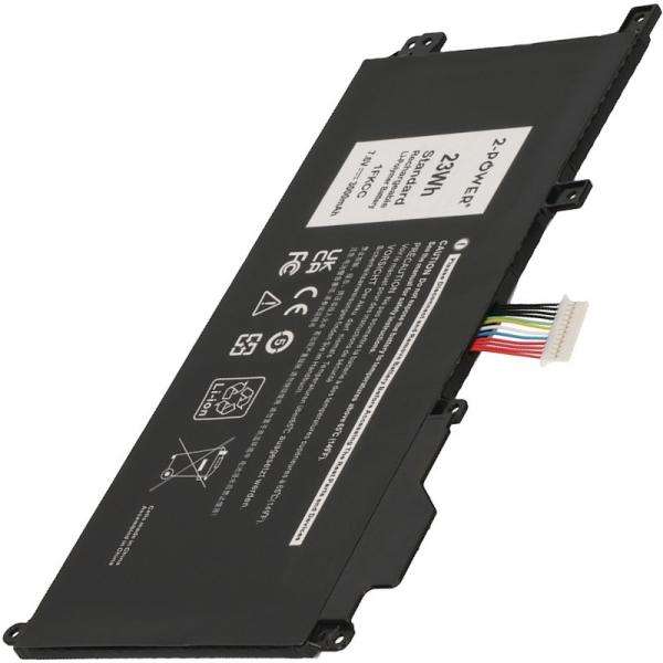 2-POWER Batéria 7, 6V 3000mAh pre Dell Latitude 7200, Latitude 7210