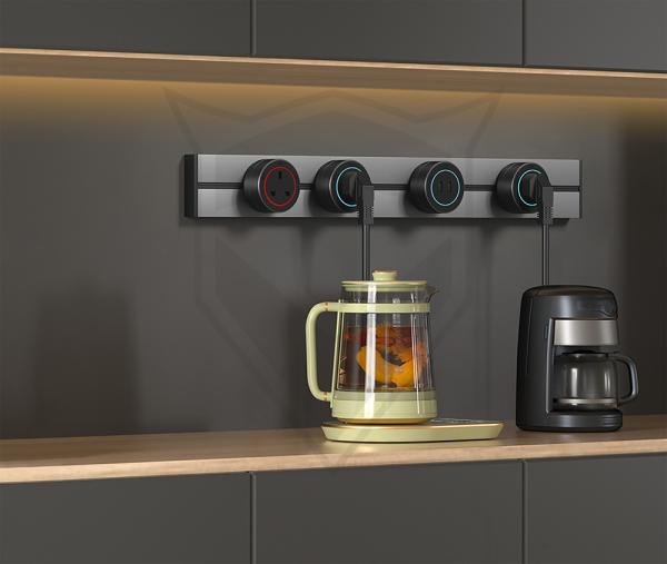 Zásuvková lišta - zápustná Viking LZ60B/ 230V, 50Hz/ 60cm dĺžka/ čierna/ až 7 modulov/ IP20/ hliník/ zápustná 