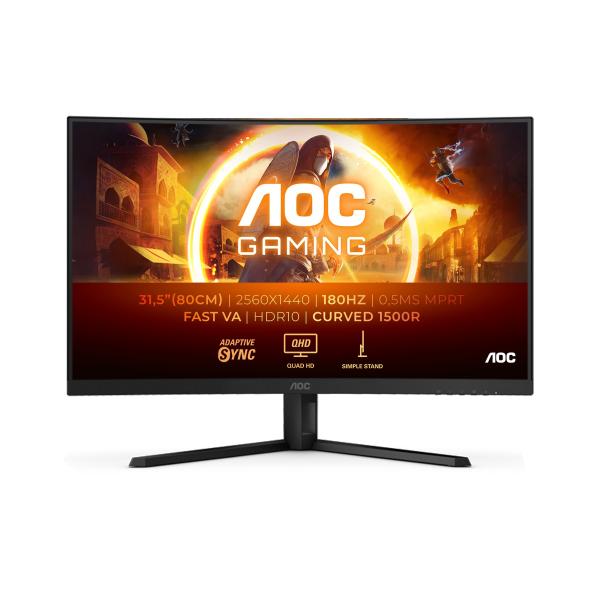 AOC Gaming/ CQ32G4VE/ 31, 5"/ VA/ QHD/ 180Hz/ 1ms/ Black/ 3R