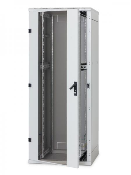 Stojanový rozvádzač 15U (š) 600x (h) 1000, sklenené dvere