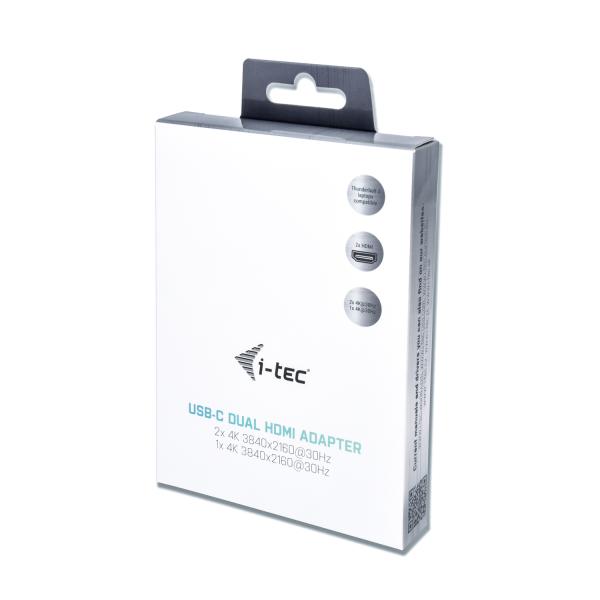 i-tec USB-C na 4K Dual HDMI video adaptér 