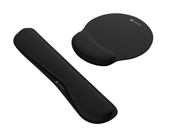 Ergonomický set podložiek pod zápästie Natec CHIPMUNK 2v1, čierna 