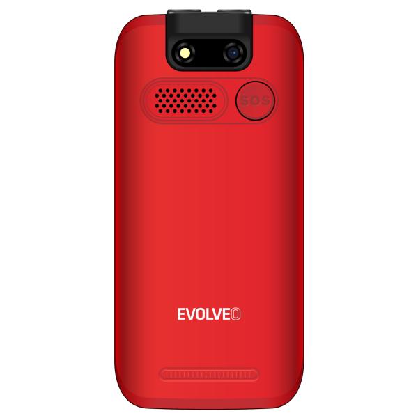 EVOLVEO EasyPhone ET, mobilný telefón pre seniorov s nabíjacím stojanom, červená 