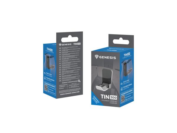 Gamepad nabíjačka Genesis TIN 300 pre konzolu PS5, čierno-biela 