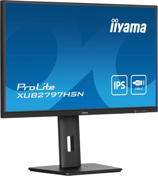 27" iiyama XUB2797HSN-B2: IPS, FHD, USB-C, RJ45, HAS 