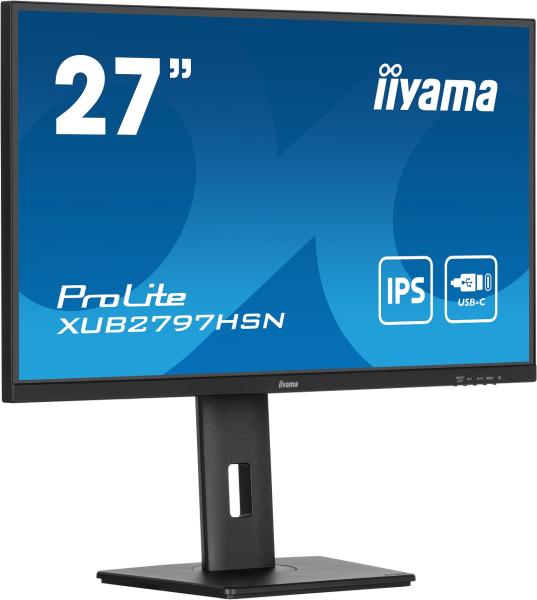 27" iiyama XUB2797HSN-B2: IPS, FHD, USB-C, RJ45, HAS 