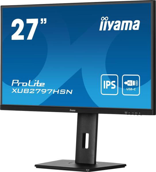 27" iiyama XUB2797HSN-B2: IPS, FHD, USB-C, RJ45, HAS 