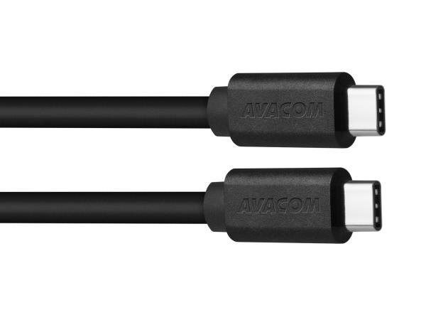 AVACOM dátový a nabíjací kábel USB Type-C - USB Type-C, 40cm, čierna