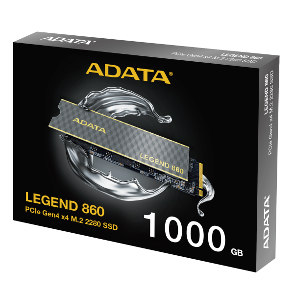 ADATA LEGEND 860 1TB SSD M.2 NVMe Čierna Heatsink 5R 