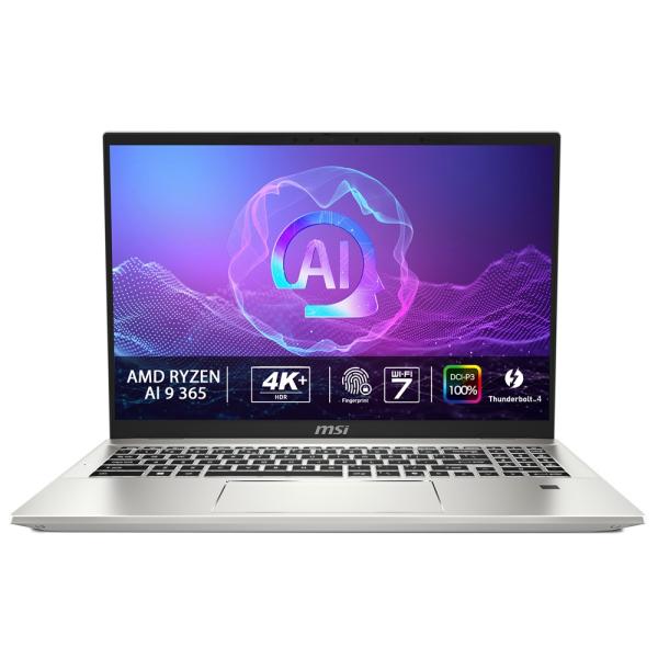 MSI Prestige/ A16 AI+ A3HMG/ AI9-365/ 16"/ 4K/ 32GB/ 1TB SSD/ AMD int/ W11P/ Silver/ 2R