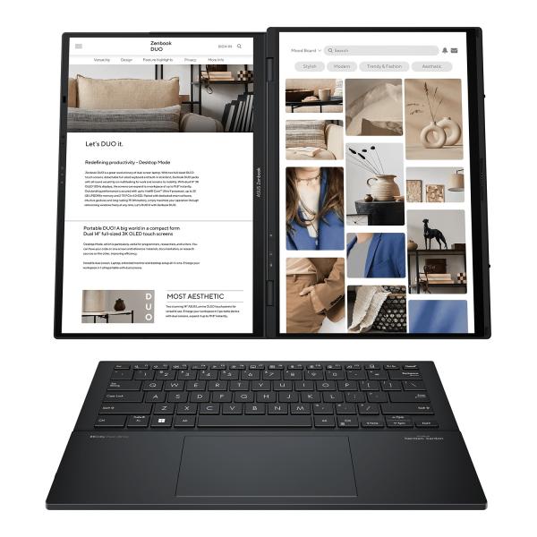 ASUS Zenbook Duo 14 OLED/ UX8406CA-OLED068X/ U9-285H/ 14"/ 2880x1800/ T/ 32GB/ 2TB SSD/ Arc 140T/ W11P/ Gray/ 2 