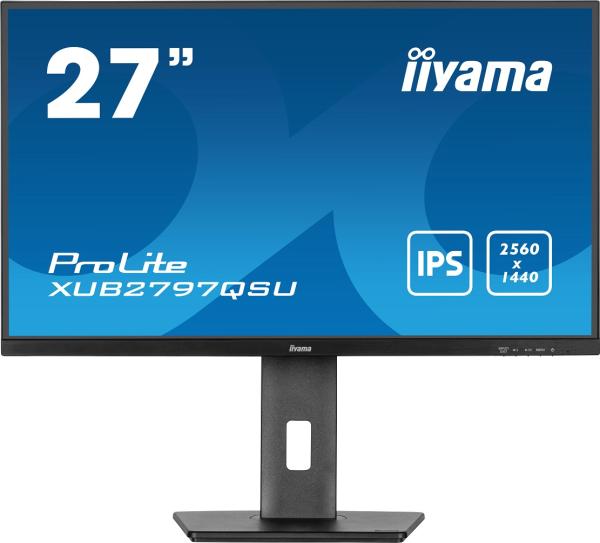 27" iiyama XUB2797QSU-B2: IPS, QHD, HDMI, DP, HAS, repro