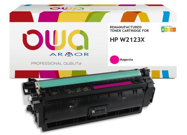 OWA Armor toner kompatibilný s HP W2123X, 10000st, červená/ magenta