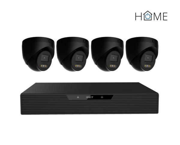 iGET HOME N85P4 - kamerový NVR PoE set 3K rozlíšenie, 8CH NVR + 4x kamera so zvukom, IR a LED 