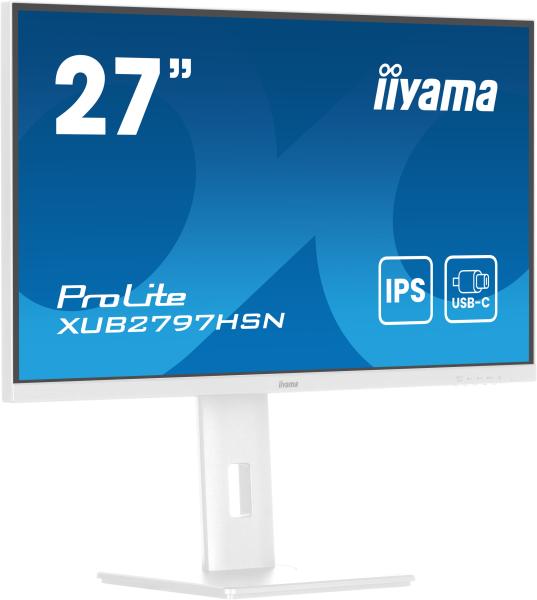 27" iiyama XUB2797HSN-W2: IPS, FHD, USB-C, RJ45, HAS 