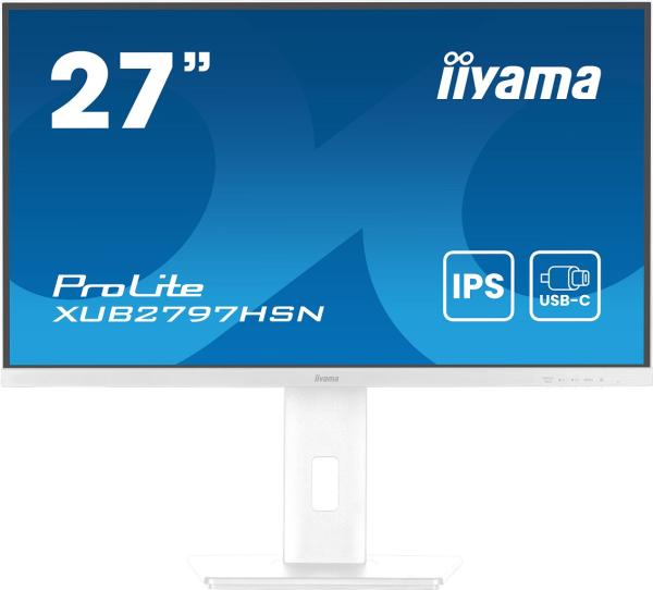 27" iiyama XUB2797HSN-W2: IPS, FHD, USB-C, RJ45, HAS