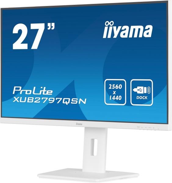 27" iiyama XUB2797QSN-W2: IPS, QHD, USB-C, RJ45, HAS 