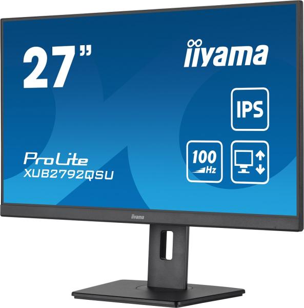 iiyama ProLite/ XUB2792QSU-B6/ 27"/ IPS/ QHD/ 100Hz/ 0, 4ms/ Black/ 3R 