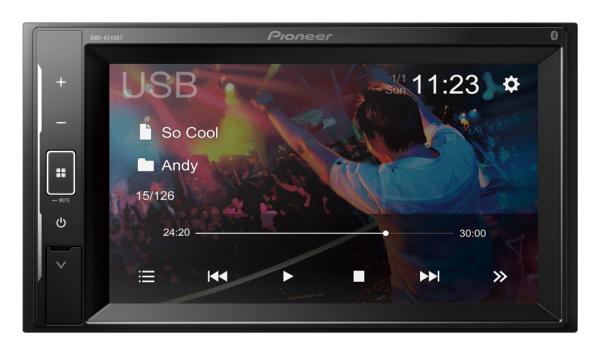 Pioneer DMH-A240BT 2DIN autorádio s LCD displejom a Bluetooth 