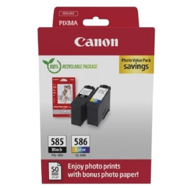 Canon Cartridge PG-585/CL-586 černá/barevná + Canon PAPÍR GP-501 4X6 50