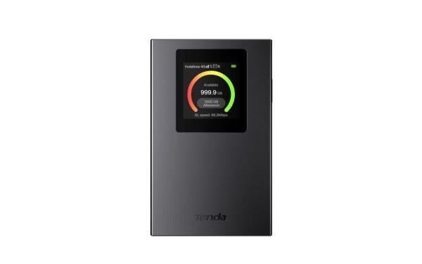Tenda 4G185v4 4G LTE Mobile AX300 Wi-Fi batérie modem router, LCD, WPA 3, USB-C 