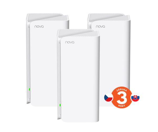 Tenda Nova MX15 Pro (3-pack) WiFi 6 AX5400 Mesh Gigabit systém, 9x GLAN/ GWAN, WPA3, VPN, CZ app 