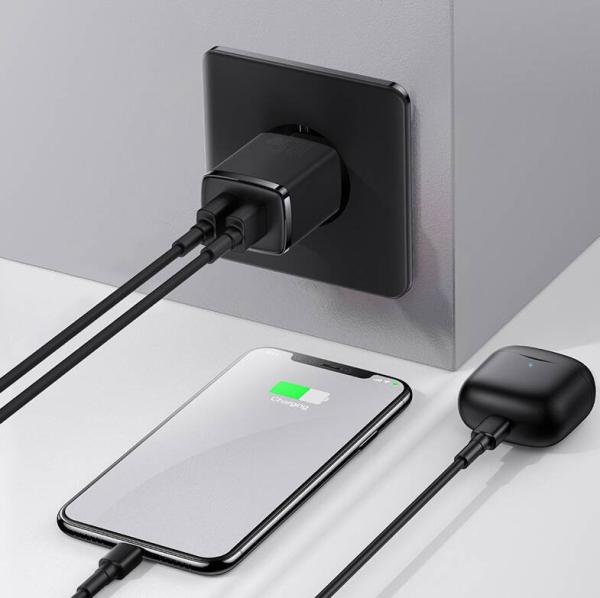 Baseus nabíjačka do siete Compact 2xUSB 10, 5W čierna 