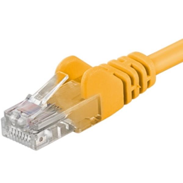 Patch kábel UTP RJ45-RJ45 level CAT6, 0.25m, žltá