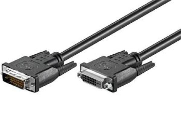 PremiumCord DVI-D prodluž. kabel, dual-link (24+1), MF, 2m