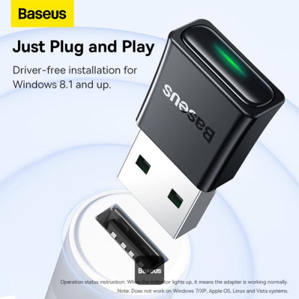 Baseus bezdrôtový bluetooth adaptér BA07 čierny 