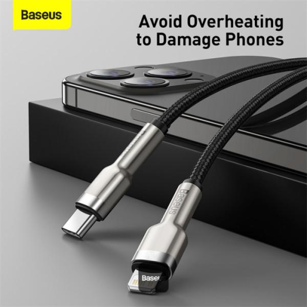 Baseus dátový kábel Cafule USB-C na Lightning 0, 25 PD 20W čierny 