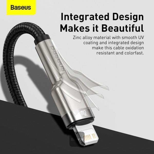 Baseus dátový kábel Cafule USB-C/ Lightning 1m PD 20W čierny 