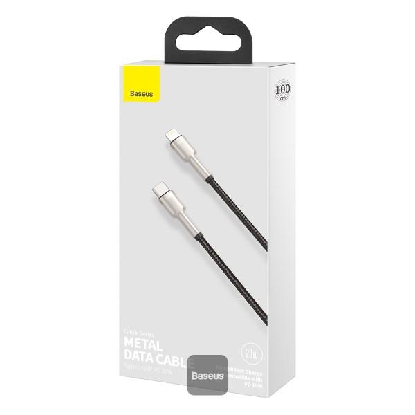 Baseus dátový kábel Cafule USB-C/ Lightning 1m PD 20W čierny 