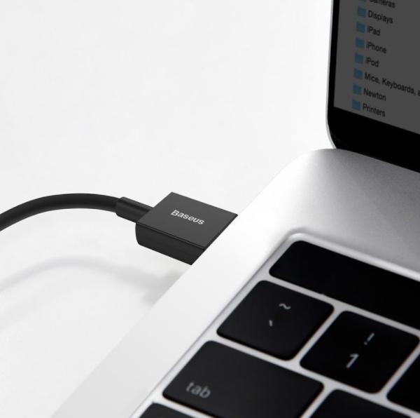Baseus dátový kábel Superior USB-C 1m 6A 66W čierny 